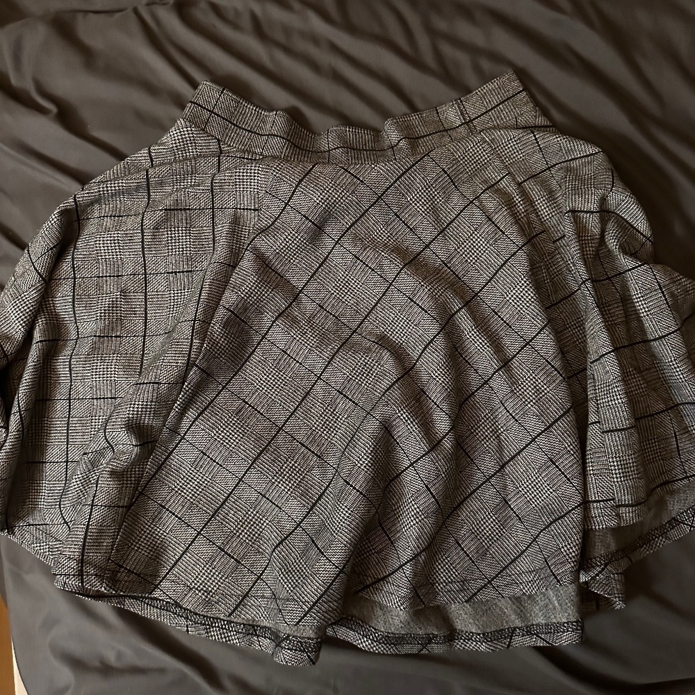 ISO Plaid Houndstooth Skirt